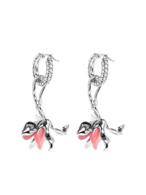 Marni crystal-embellished flower earrings - Silver - zdjęcie produktu nr 1