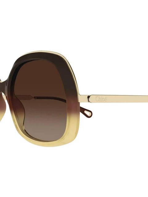 Chloé Eyewear oval-frame sunglasses - Brown