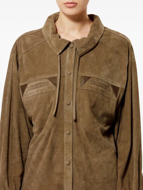 ISABEL MARANT Maldia suede shirt - Brown