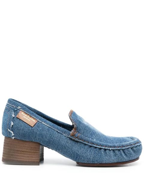 Acne Studios block-heel denim loafers - Blue - zdjęcie produktu nr 1