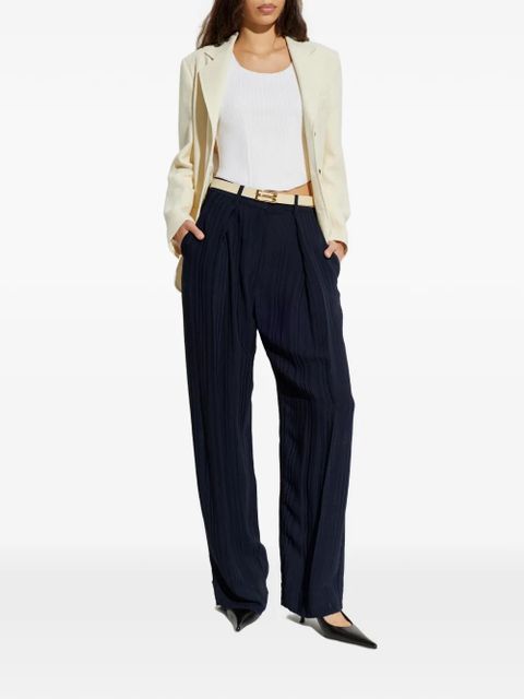 Victoria Beckham pleated trousers - Blue - zdjęcie produktu nr 2
