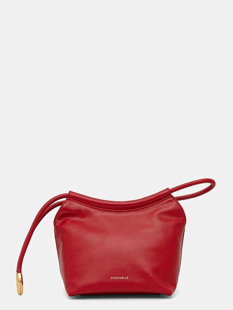 Coccinelle torebka skórzana FINN POUCH kolor czerwony E1 UAA 58 01 01