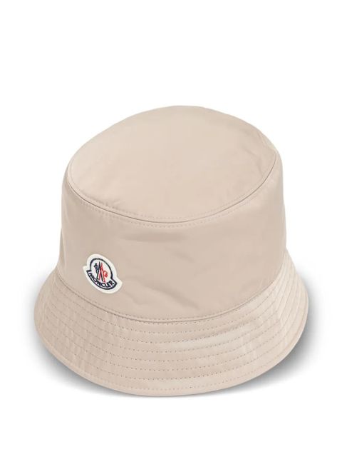Moncler logo-patch bucket hat - Neutrals - zdjęcie produktu nr 2
