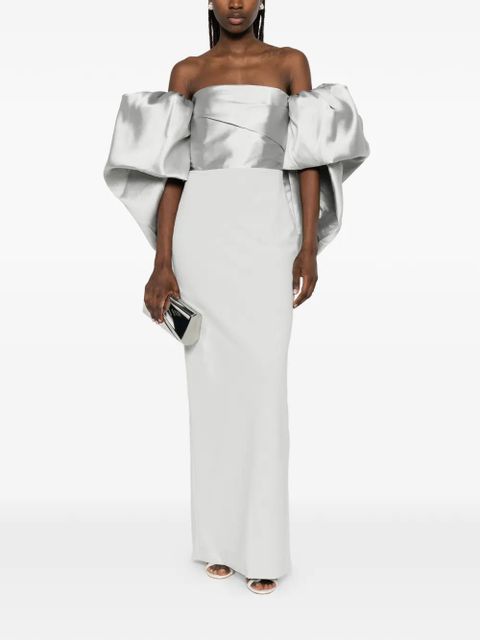 Solace London Floris draped maxi dress - Grey - zdjęcie produktu nr 2