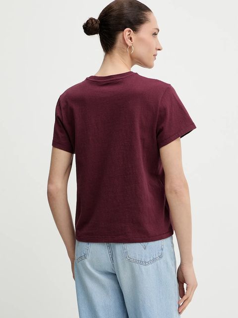 Levi's t-shirt bawełniany damski kolor bordowy A2226