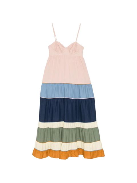 FARM Rio panelled pleated maxi dress - Pink - zdjęcie produktu nr 1