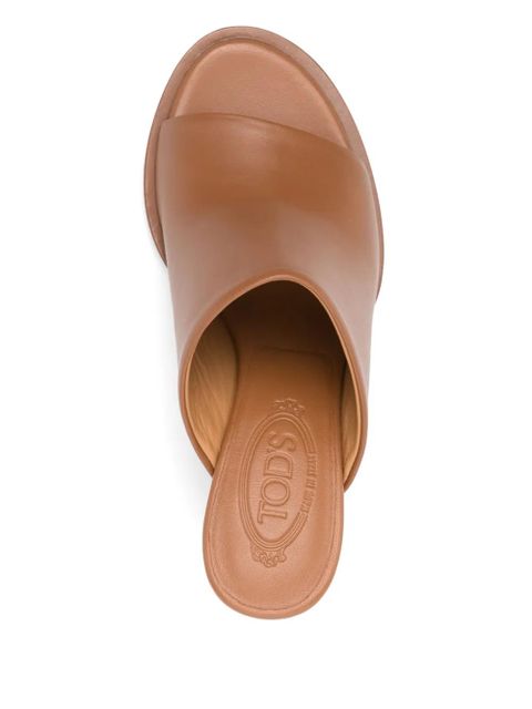 Tod's 75mm leather sandals - Brown