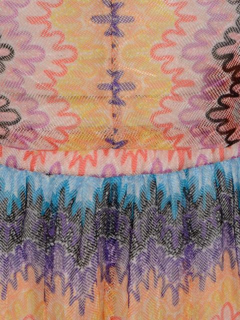 Missoni halterneck zigzag-pattern jumpsuit - Blue