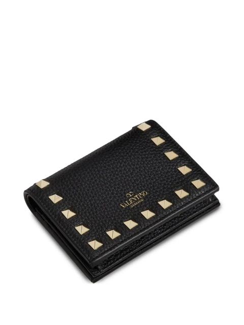 Valentino Garavani rockstud flap leather wallet - Black