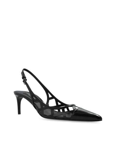 Dolce & Gabbana 75mm slingback leather pumps - Black