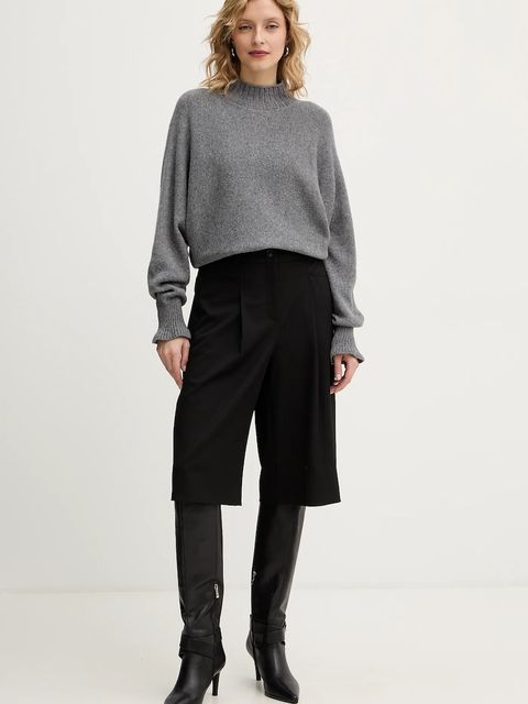 Twinset sweter z dodatkiem wełny damski kolor szary lekki 252TT3353