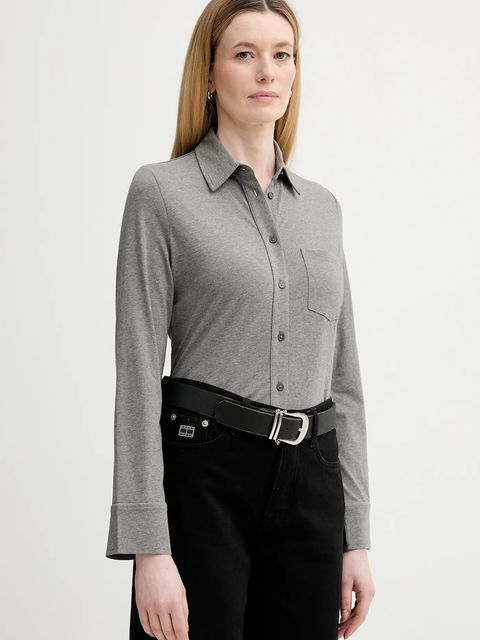 Marc O'Polo koszula damska kolor szary regular z kołnierzykiem klasycznym 600200152201 - zdjęcie produktu nr 1