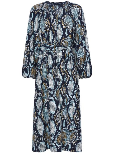 Proenza Schouler snake-print crepe de chine shirtdress - Black - zdjęcie produktu nr 1