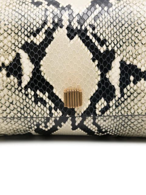 KHAITE snakeskin flap clutch - Neutrals