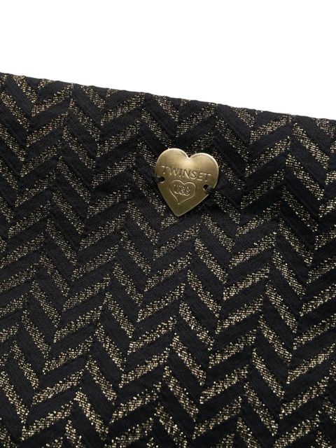 TWINSET herringbone-pattern bikini bottoms - Black