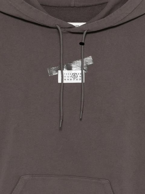 MM6 Maison Margiela distressed hooded top - Grey