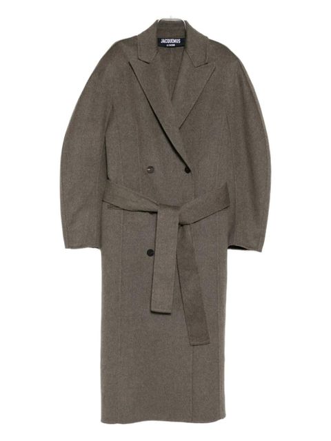Jacquemus double-breasted belt coat - Grey