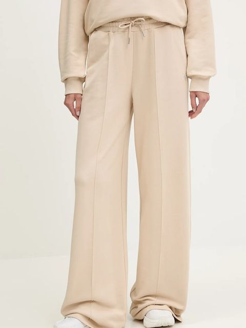 Guess spodnie dresowe bawełniane PRIMULA damskie kolor beżowy gładkie V5GB07 KCRP0 - zdjęcie produktu nr 1