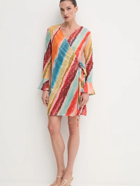 Never Fully Dressed sukienka kolor pomarańczowy mini prosta NFDDR2797