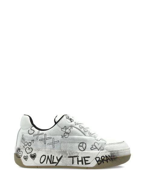 Diesel S-D-Ollie graffiti low-tops sneakers - White - zdjęcie produktu nr 1