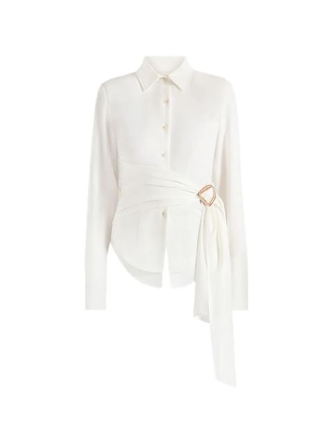 Manière De Voir Fia wrap shirt - White - zdjęcie produktu nr 1
