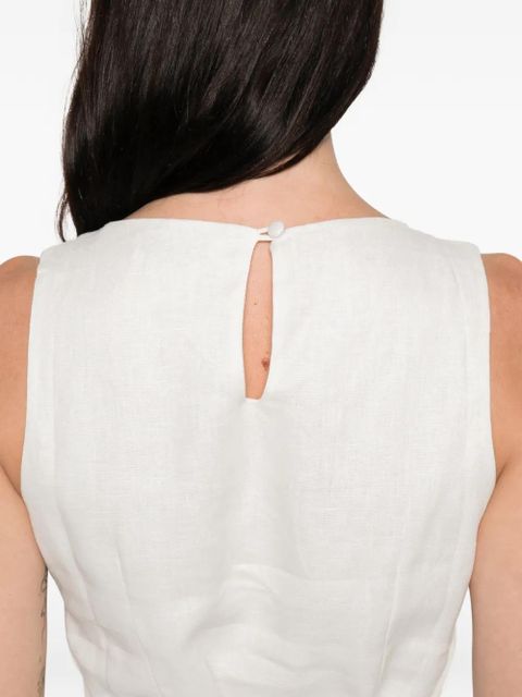 Faithfull the Brand Elena pocket tie mini dress - White