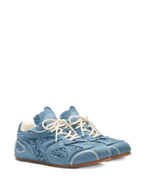 Axel Arigato Slow Runner frayed denim low-top sneakers - Blue - zdjęcie produktu nr 2