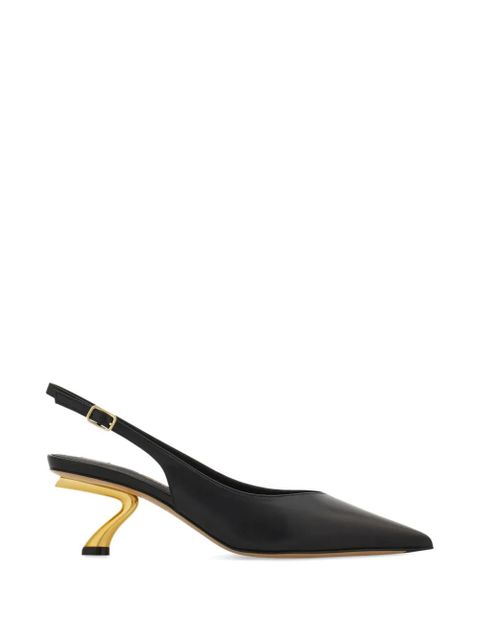 Ferragamo Sculptural heel slingback - Black - zdjęcie produktu nr 1