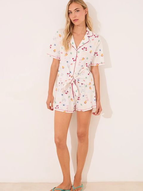 women'secret piżama bawełniana damska kolor biały bawełniana 3132114