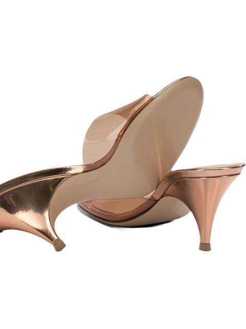 Gianvito Rossi Sofia metallic-finish mules - Gold