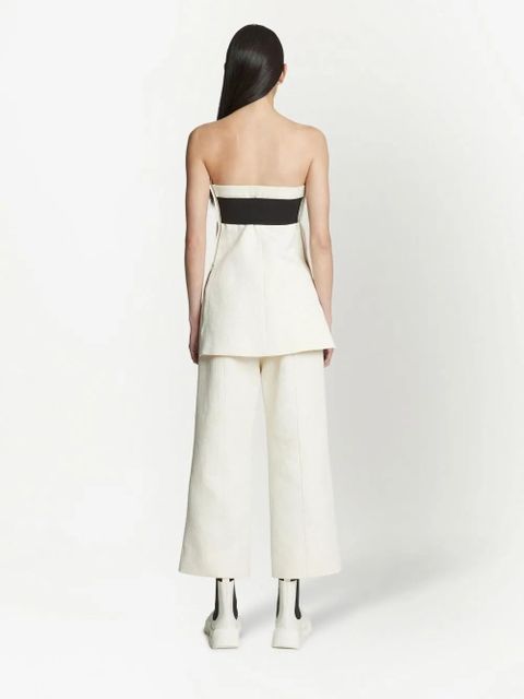 Proenza Schouler cotton wool jacquard trousers - White