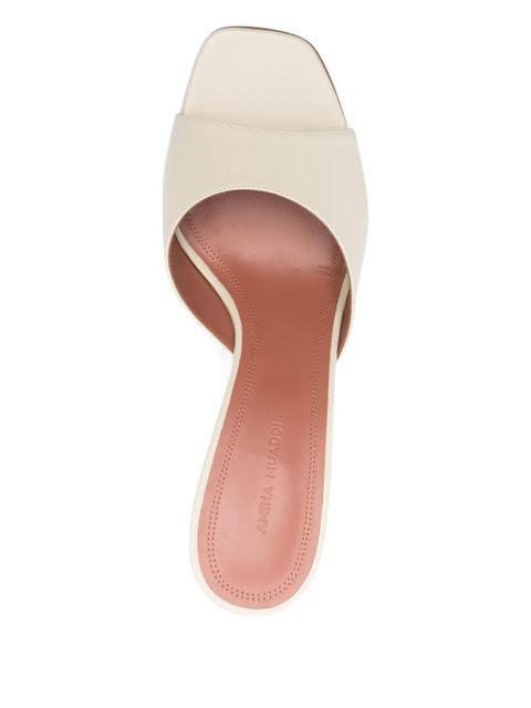 Amina Muaddi 70mm Lupita heeled mules - Neutrals - zdjęcie produktu nr 2