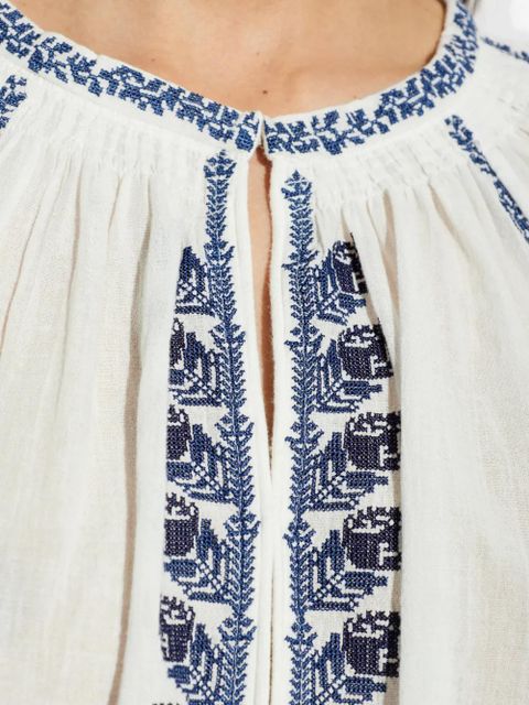 MARANT ÉTOILE Ludy embroidered-detail mini dress - White