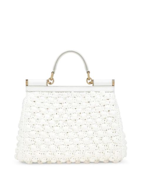 Dolce & Gabbana large Sicily interwoven tote bag - White - zdjęcie produktu nr 2