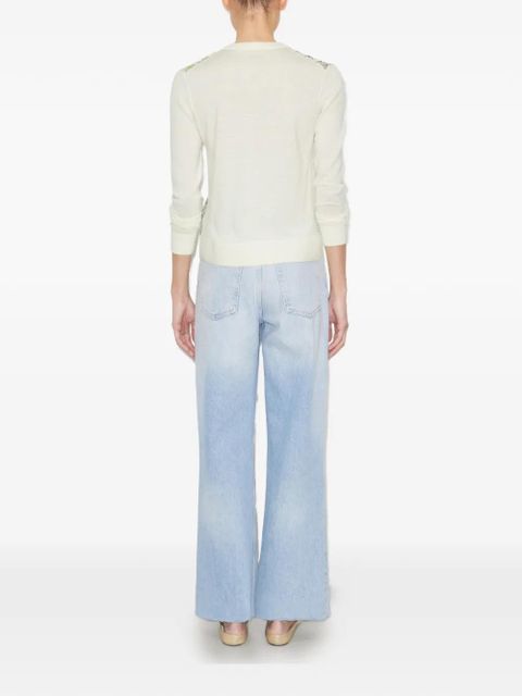 Tory Burch silk front cardigan - Neutrals