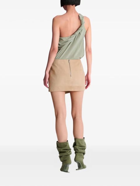 Balmain suede mini skirt - Neutrals