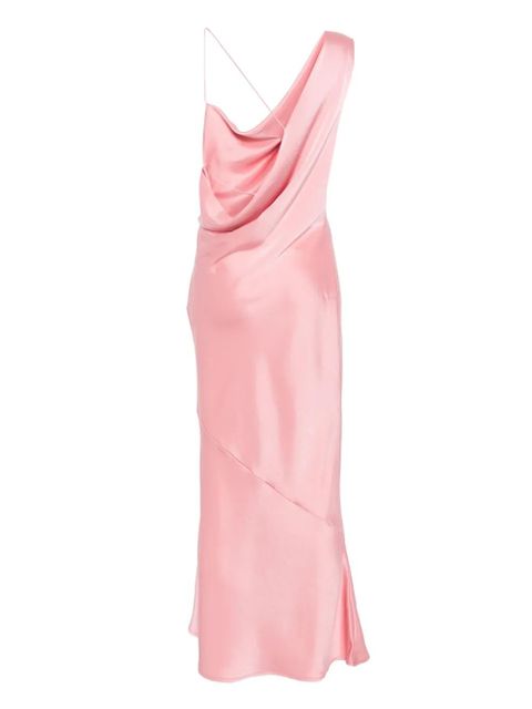 Paris Georgia Minka cowl-neck slip midi dress - Pink