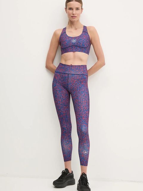 adidas by Stella McCartney legginsy TruePurpose Optime damskie kolor granatowy wzorzyste JI5241 - zdjęcie produktu nr 2