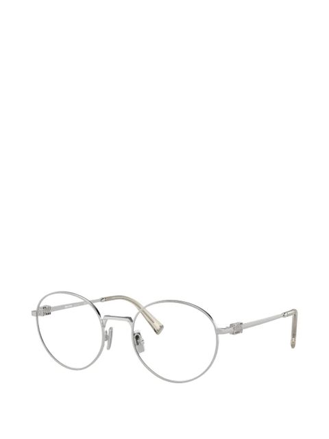 Miu Miu Eyewear round-frame glasses - Silver - zdjęcie produktu nr 2