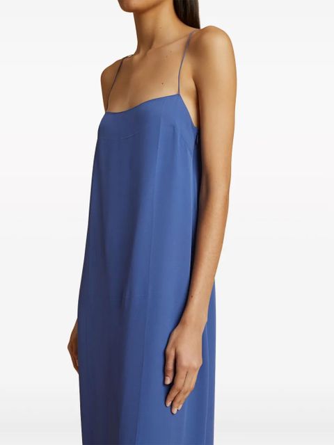 KHAITE Sicily silk midi dress - Blue