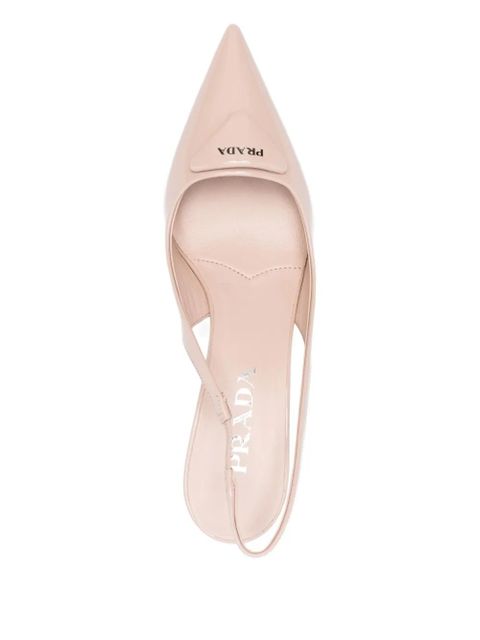 Prada 80mm slingback pointed-toe pumps - Neutrals