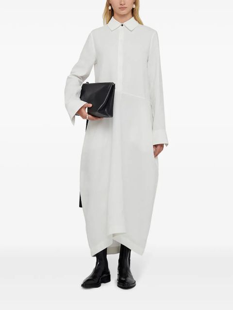 Jil Sander linen long-sleeve shirt dress - White - zdjęcie produktu nr 2