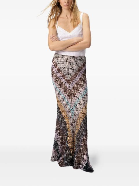 Missoni zigzag-lace maxi skirt - Black - zdjęcie produktu nr 2