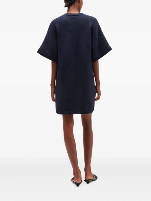 GANNI short-sleeve mini dress - Blue