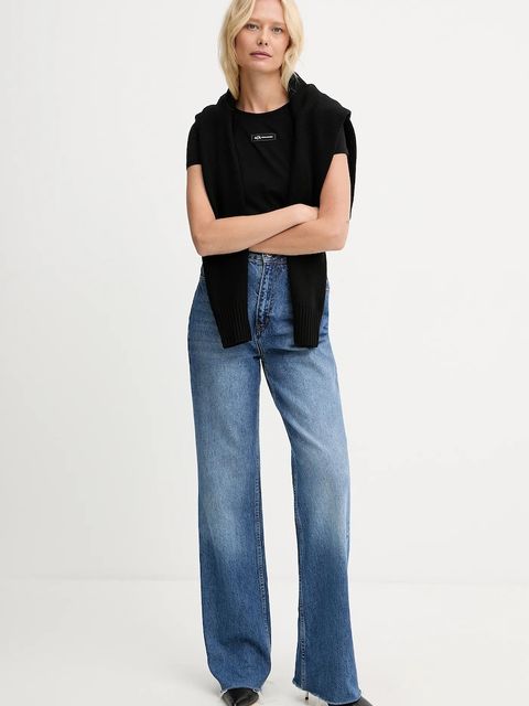 Armani Exchange t-shirt damski kolor czarny XW001362 AF16294