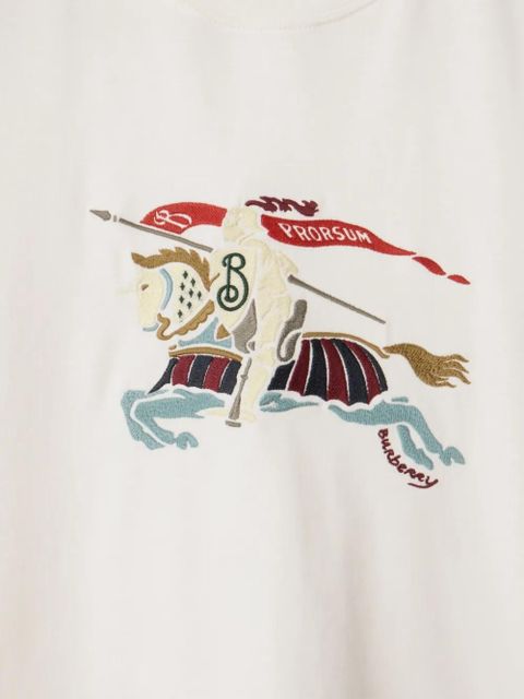 Burberry EKD embroidered cotton T-shirt - White - zdjęcie produktu nr 2