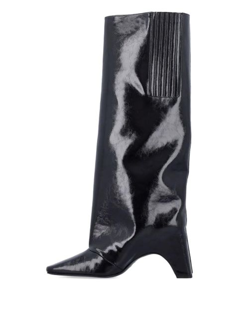 Coperni 90mm patent-leather boots - Black
