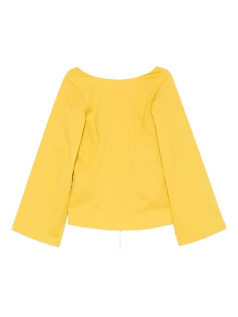 STAUD tie-back bell-sleeve top - Yellow - zdjęcie produktu nr 2