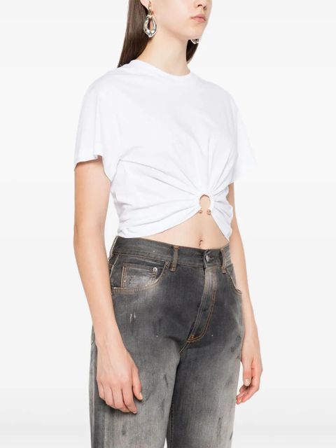 Rabanne ring-detail T-shirt - White - zdjęcie produktu nr 2