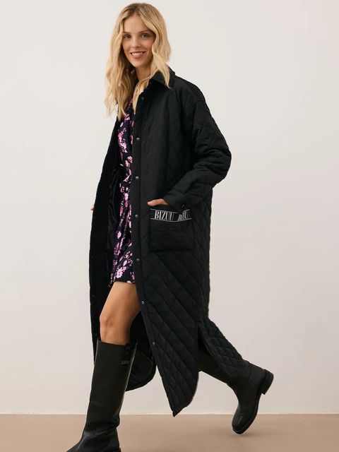 Bizuu kurtka MAREVIA kolor czarny przejściowa oversize MAREVIA CZARNY